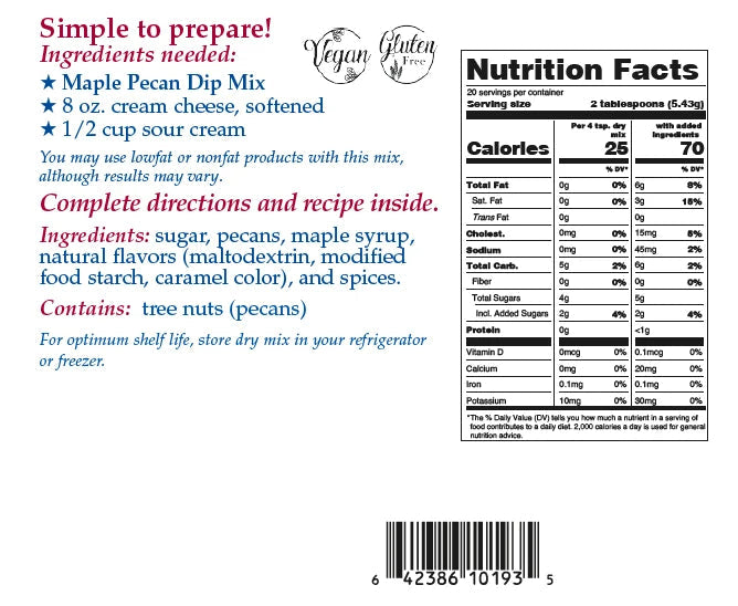 Maple Pecan Dip Mix