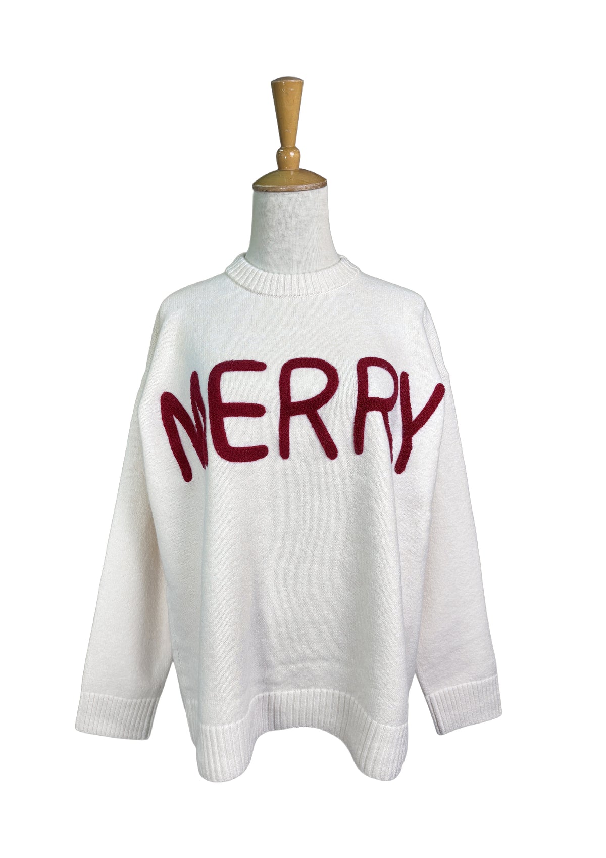 Merry Moments Chenille Sweater-White