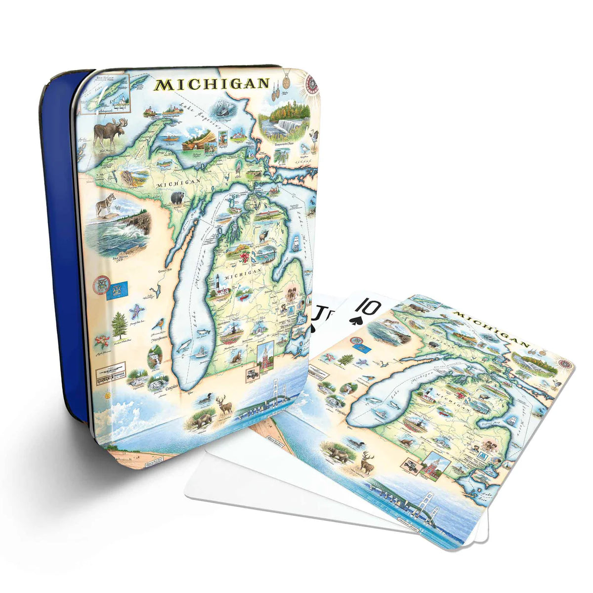 MI State Map Playing Cards