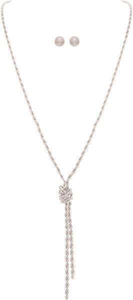Love Me Knot Rope Chain Necklace Set