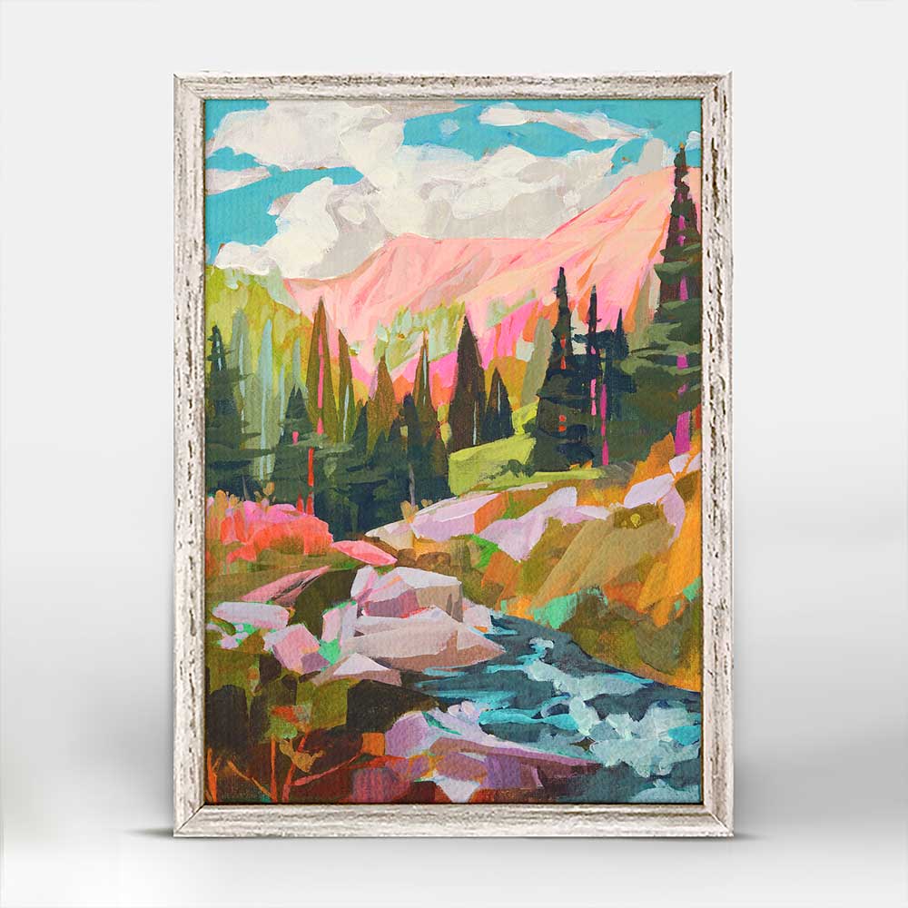 Road Trip Alpine Mini Framed Canvas
