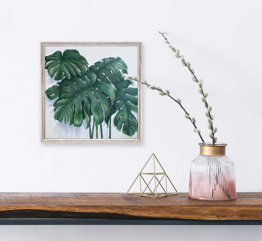 Monstera Deliciosa Mini Framed Canvas