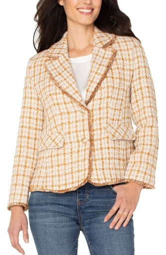 Blazer w/ Frayed Edges