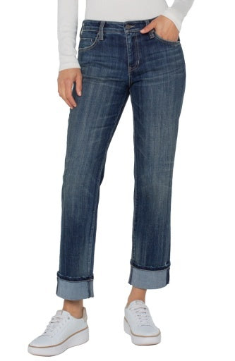 Liverpool Marley Girlfriend Cuffed Denim