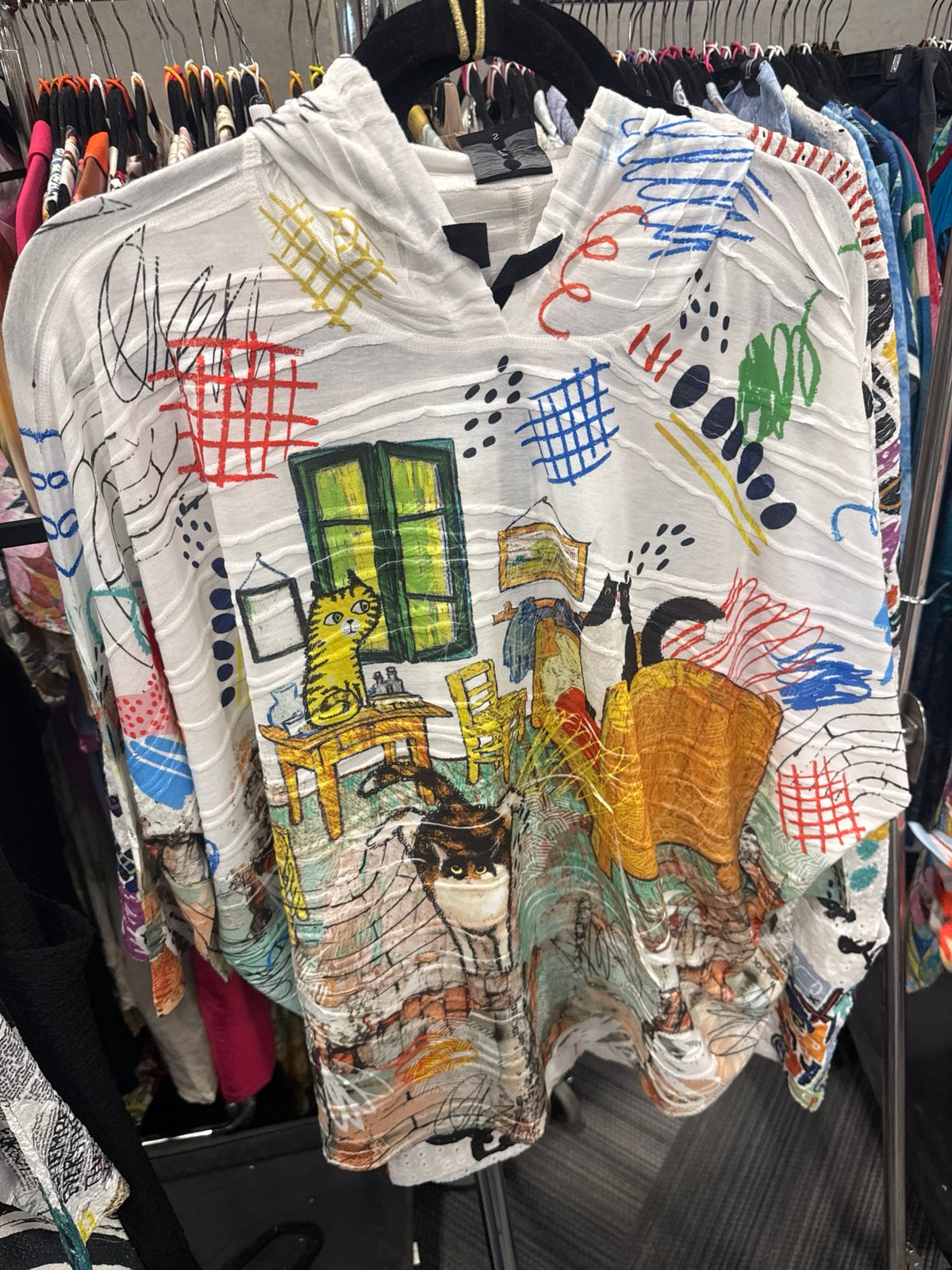 Art Hoodie Pullover Top