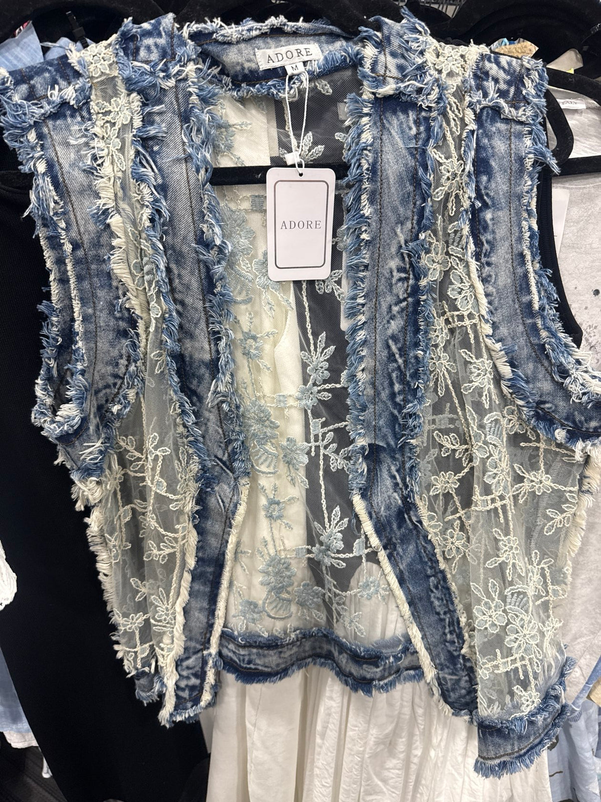 Adore Lace Jean Vest