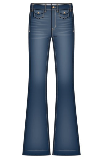 Hannah Flare w/ Mini Patch Pockets
