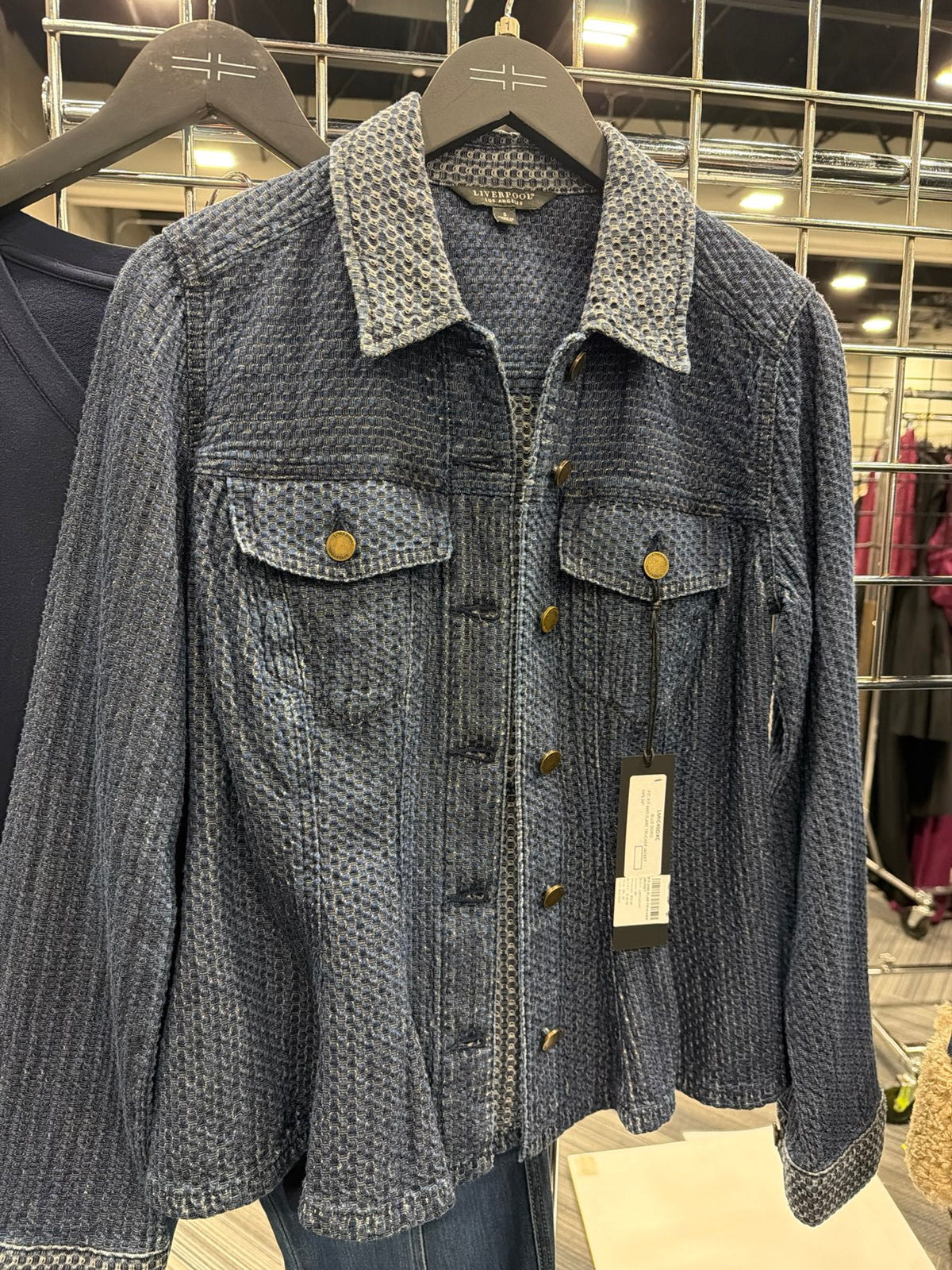 Fit & Flare Blue Trucker Jacket