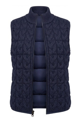Sleeveless Reversible Zip Front Quilted Sweater Vest