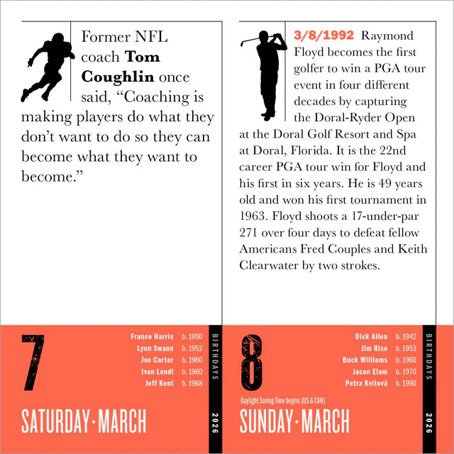 Official 365 Sports Facts-A-Year Page-A-Day Calendar 2026