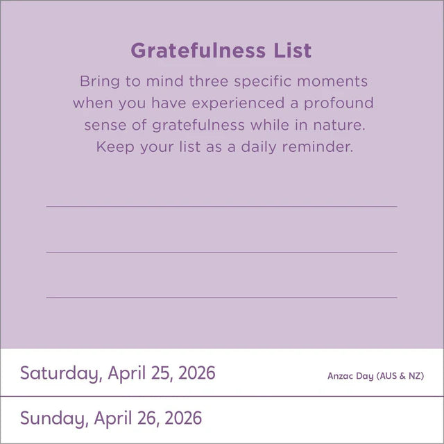 A Year of Gratitude Page-A-Day Calendar 2026