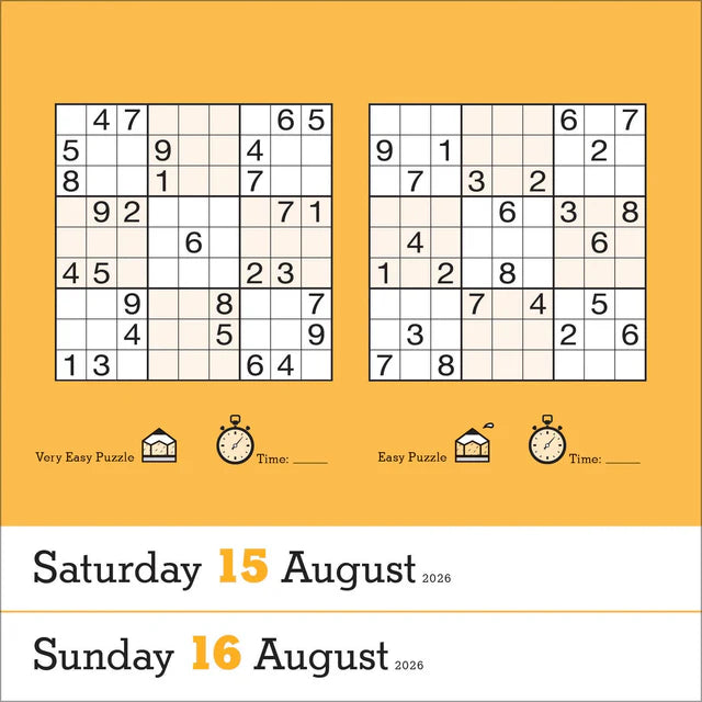 Original Sudoku Page-A-Day Calendar 2026