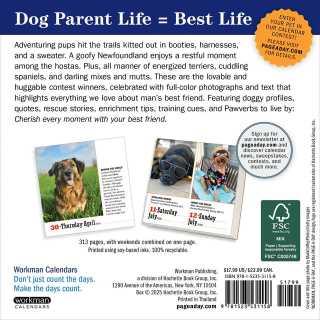 365 Dogs Page-A-Day Calendar 2026
