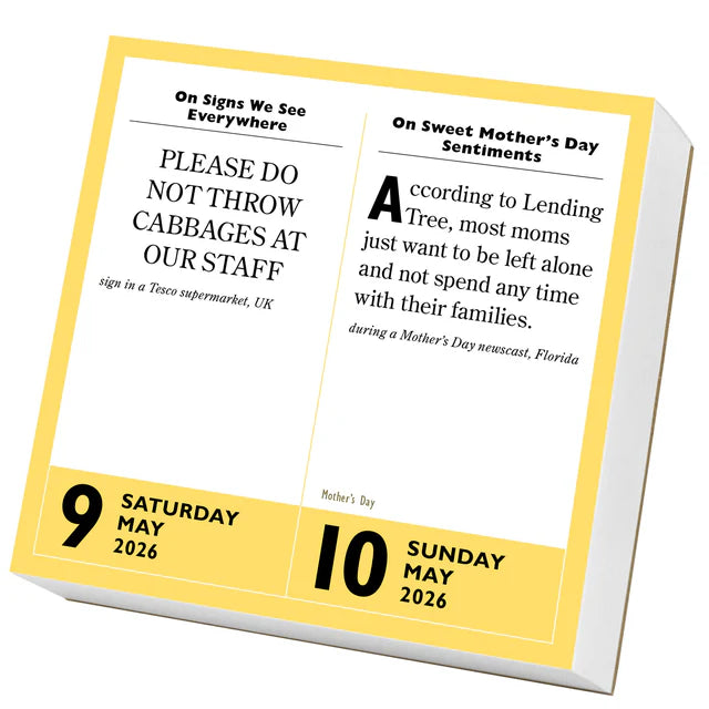 The 365 Stupidest Things Ever Said Page-A-Day Calendar 2026