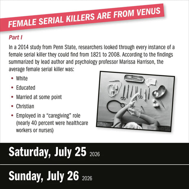 A Year of True Crime Page-A-Day Calendar 2026
