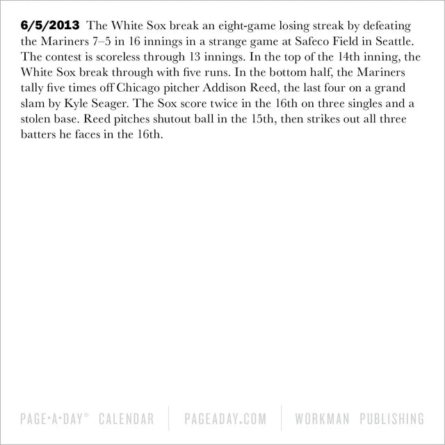 Official 365 Sports Facts-A-Year Page-A-Day Calendar 2026