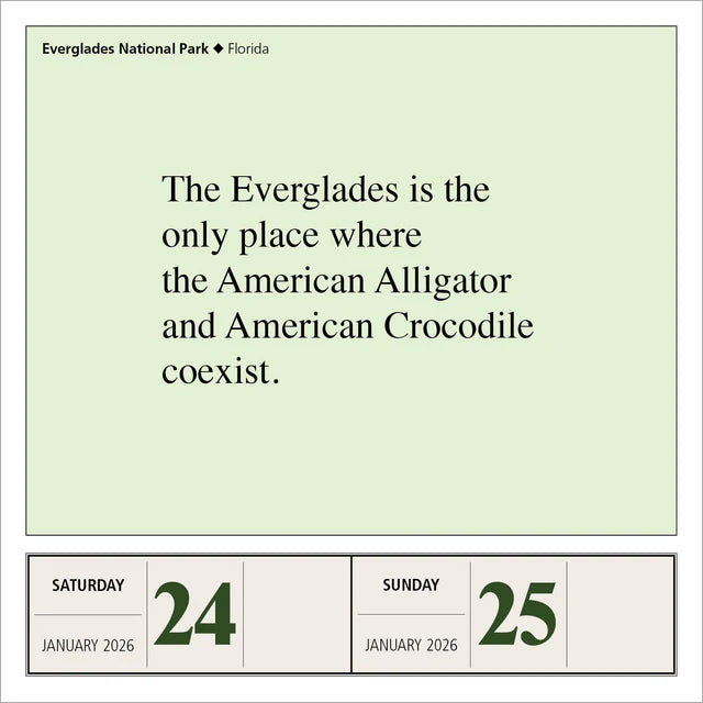 National Parks Page-A-Day Calendar 2026