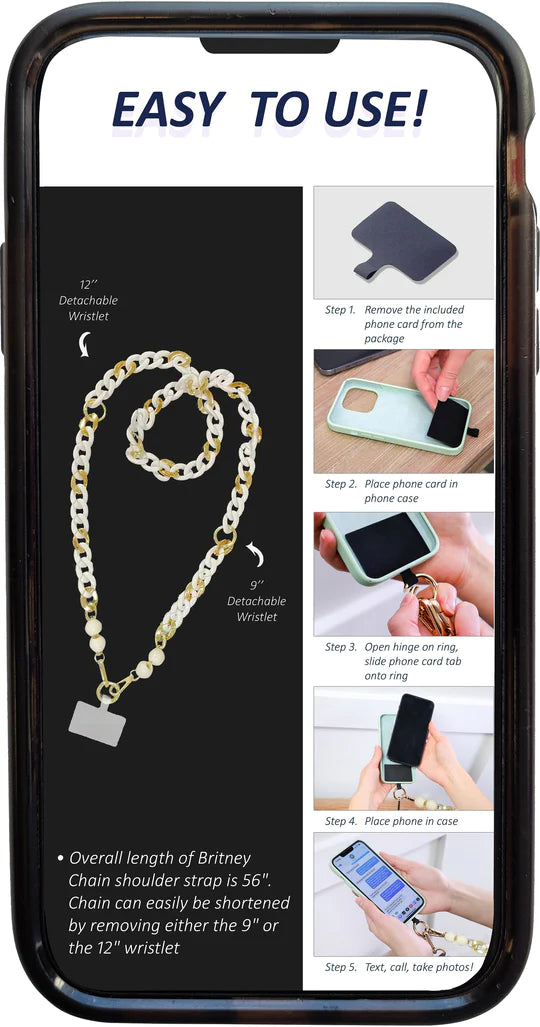 Save the Girls Clip &amp; Go Phone Crossbody Chain