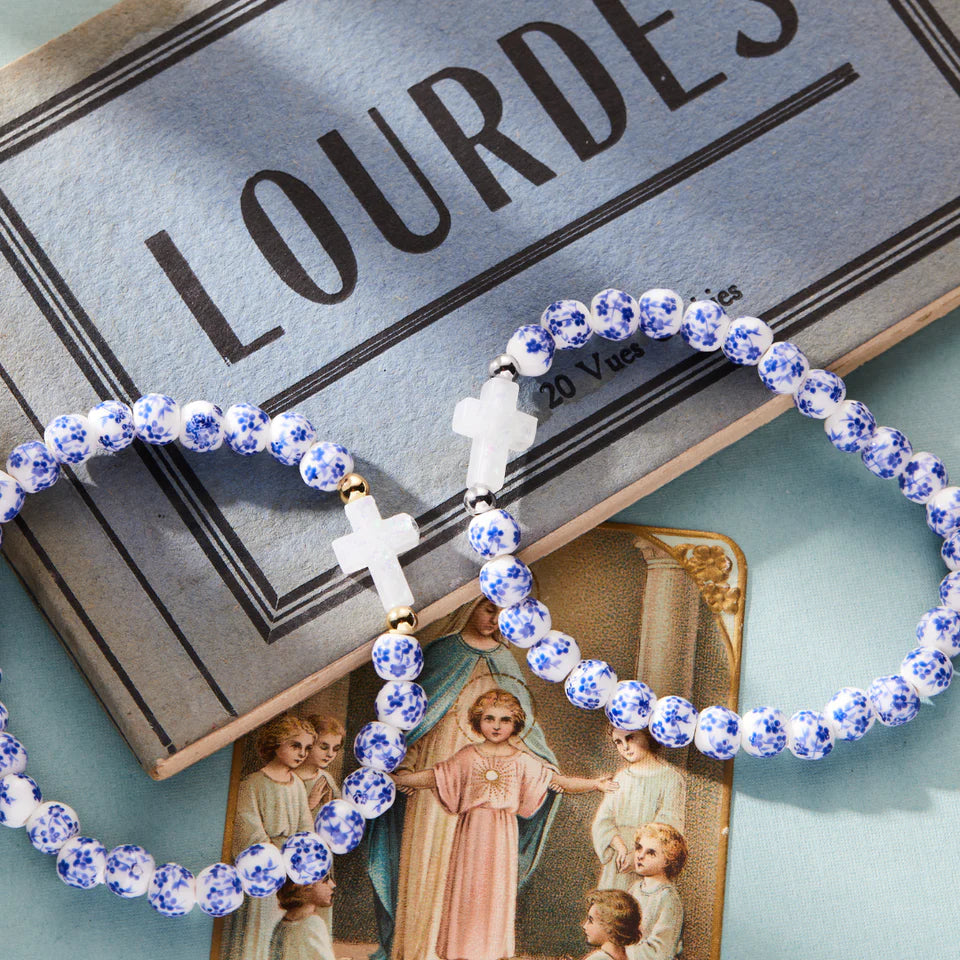 Porcelain Cross Holy Water Bracelet