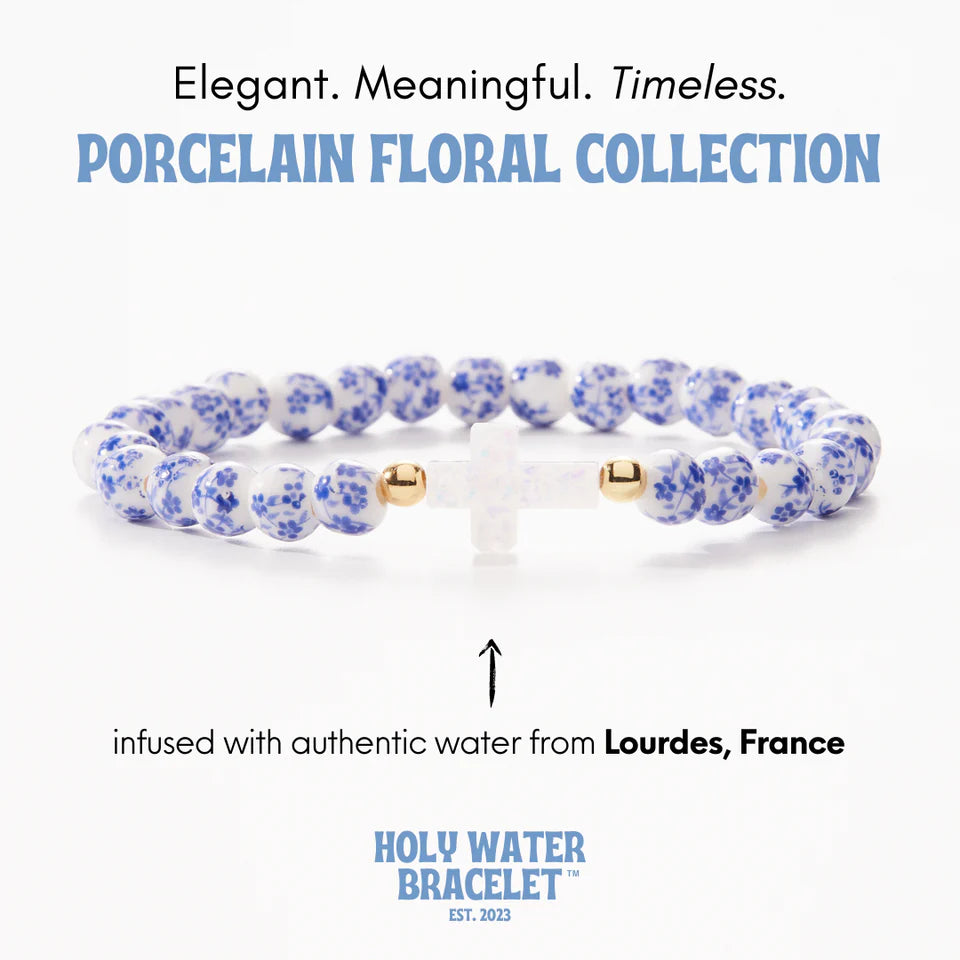 Porcelain Cross Holy Water Bracelet