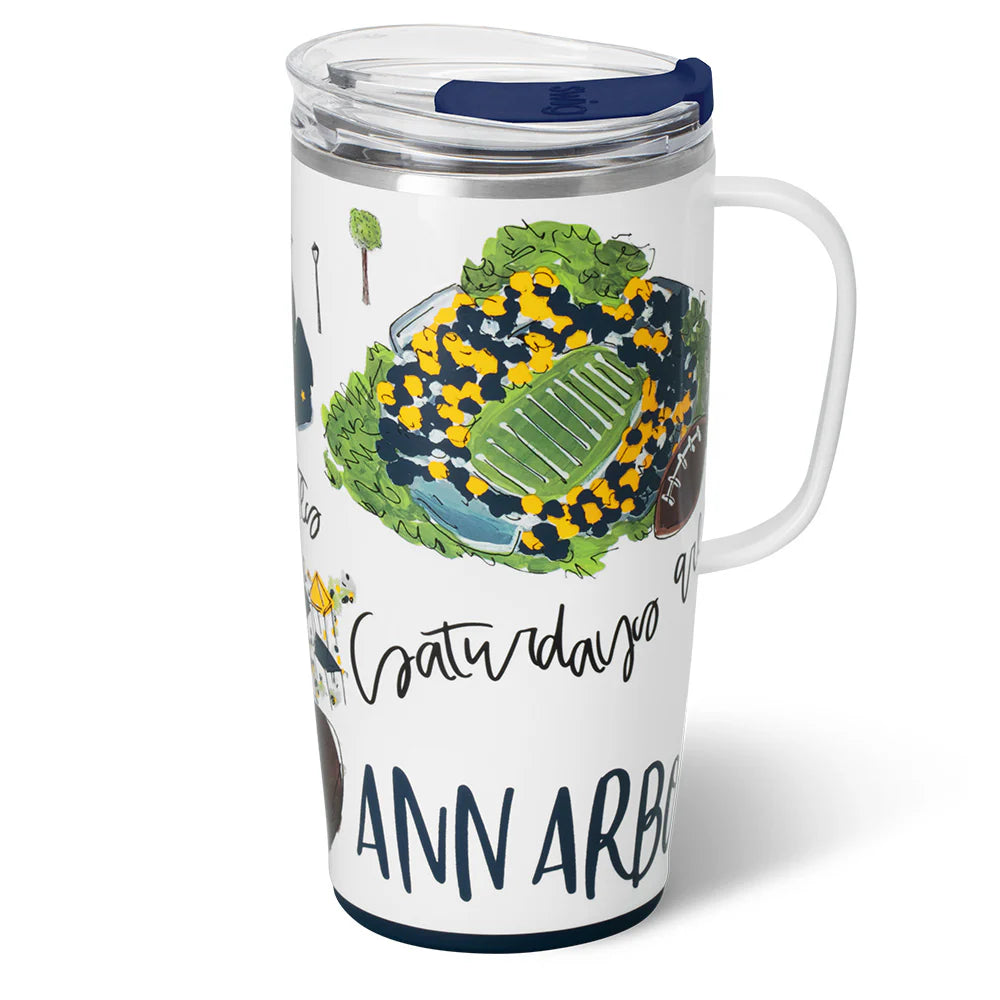Swig Saturdays in Ann Arbor Travel Mug 22oz