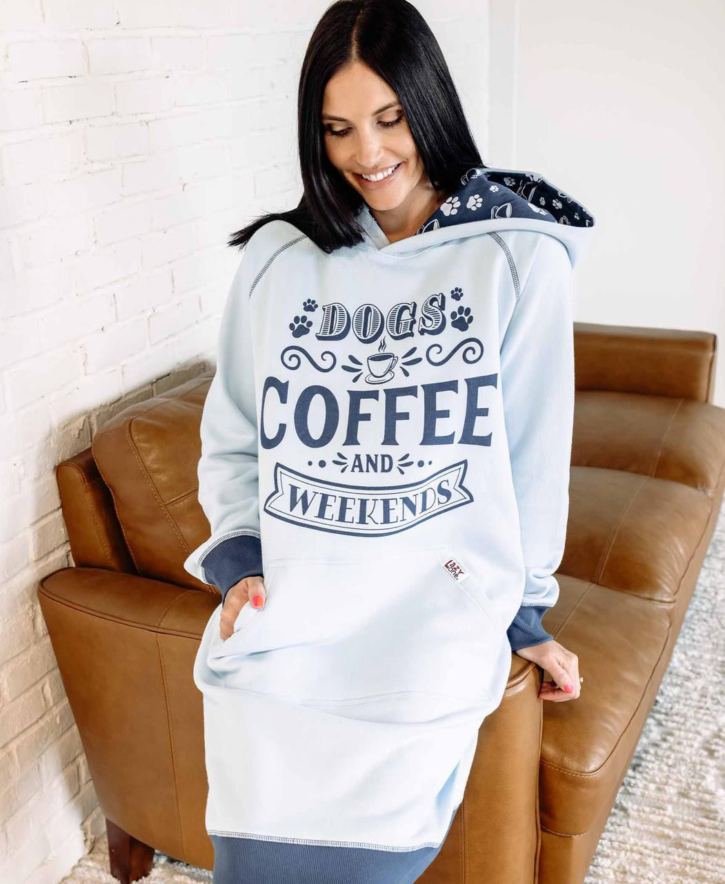 Dogs, Coffee, Weekends Sleep Hoodie