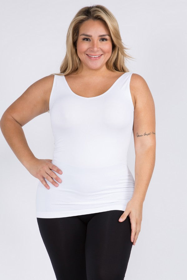 Reversible V Or U Neck Seamless Tank O/S