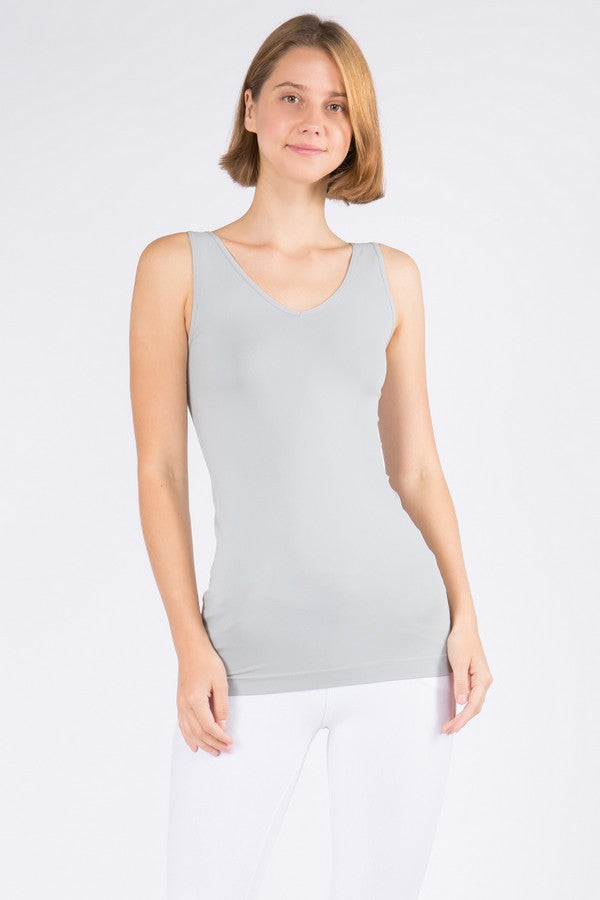 Reversible V Or U Neck Seamless Tank O/S