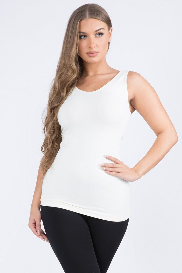 Reversible V Or U Neck Seamless Tank O/S