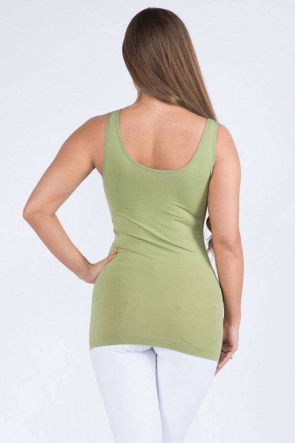 Reversible V Or U Neck Seamless Tank O/S