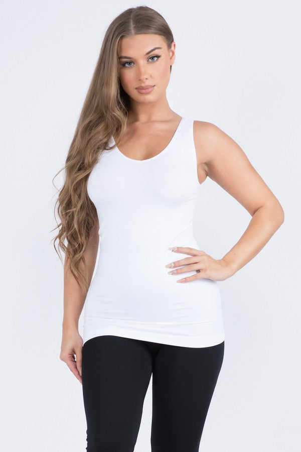 Reversible V Or U Neck Seamless Tank O/S