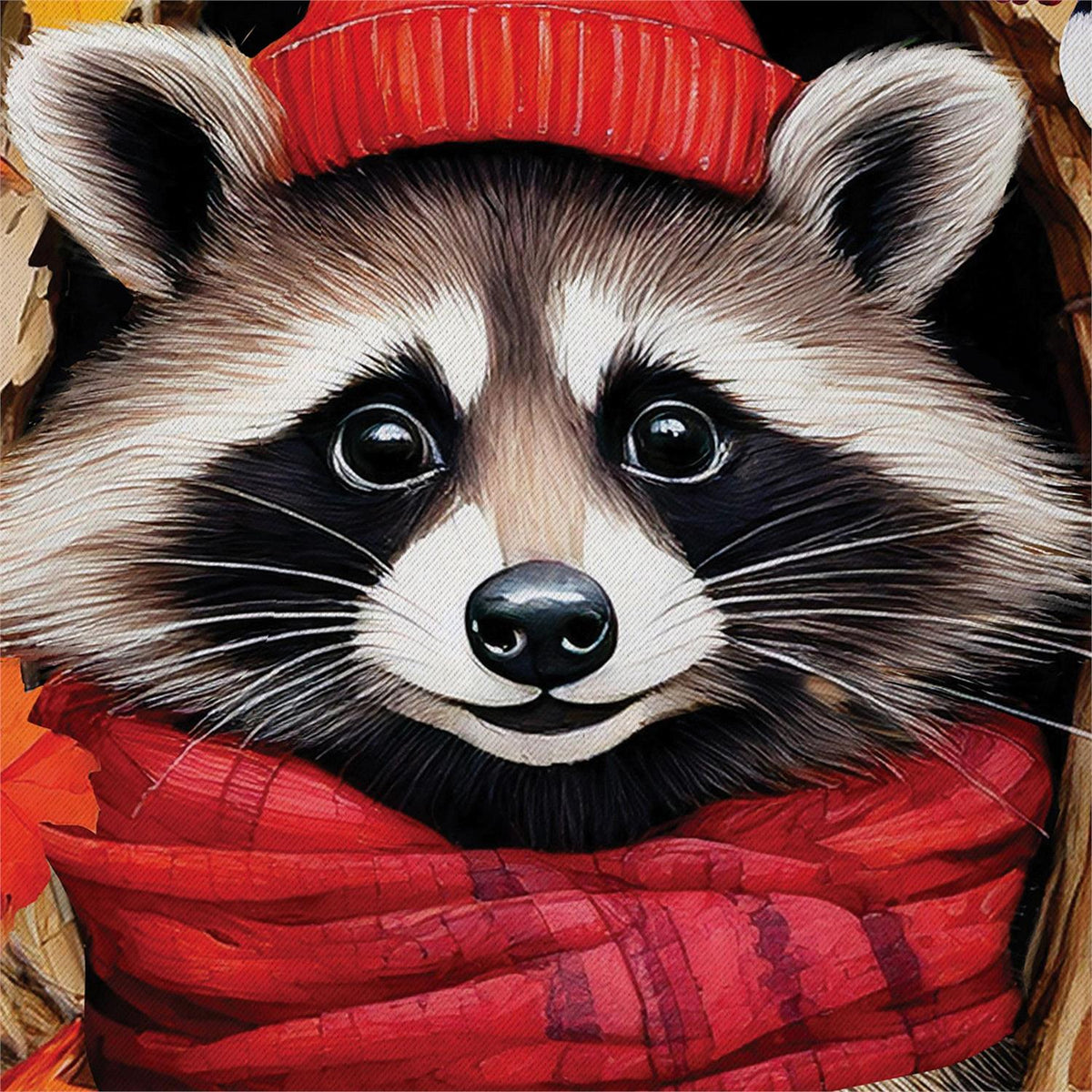 Cozy Raccoon Suede Garden Flag