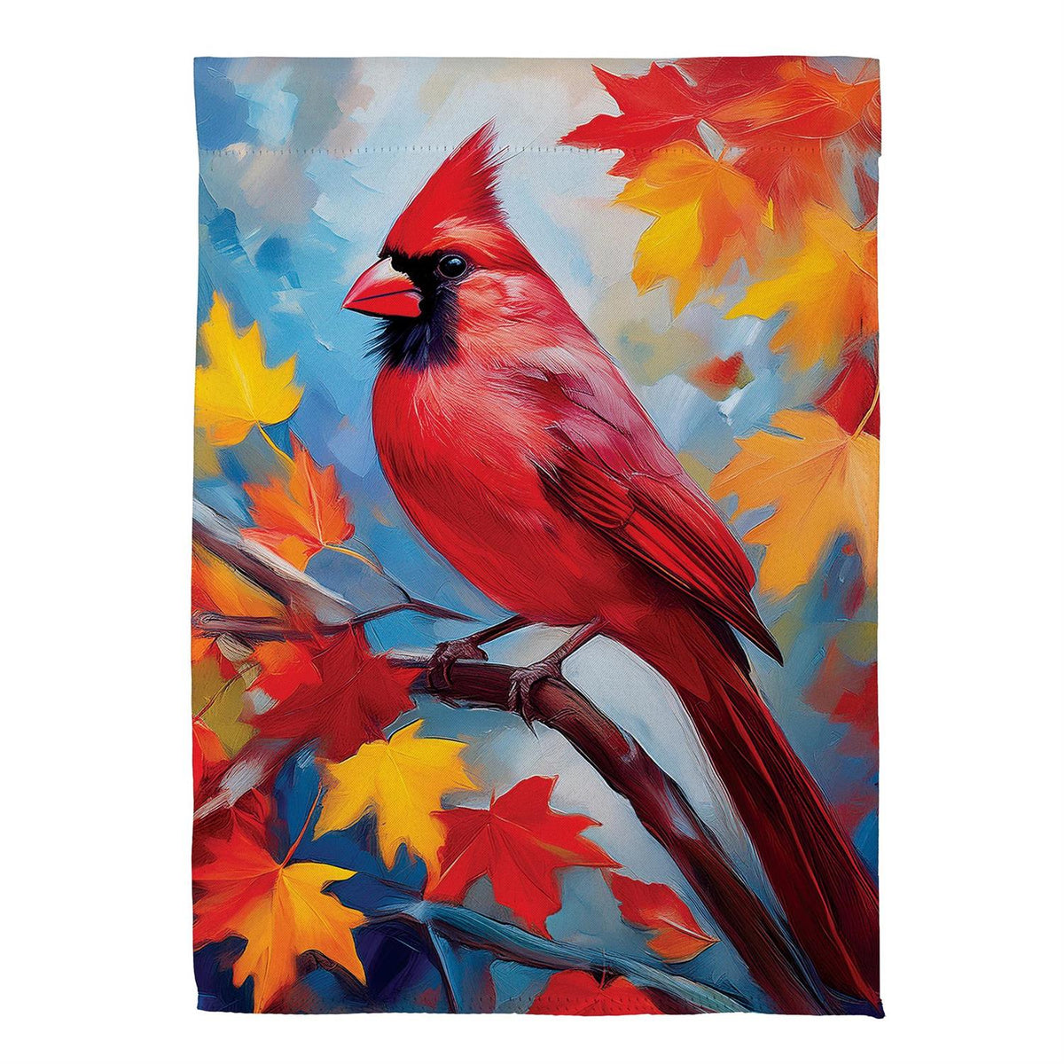 Colorful Cardinal Suede Garden Flag