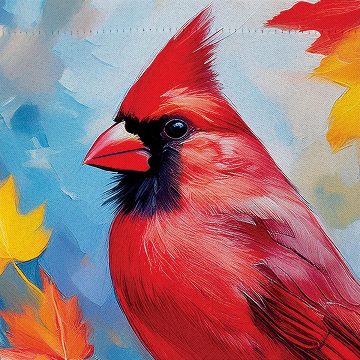 Colorful Cardinal Suede Garden Flag