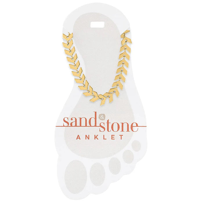 Gold Sand &amp; Stone Anklet