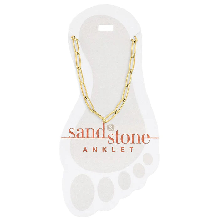 Gold Sand &amp; Stone Anklet