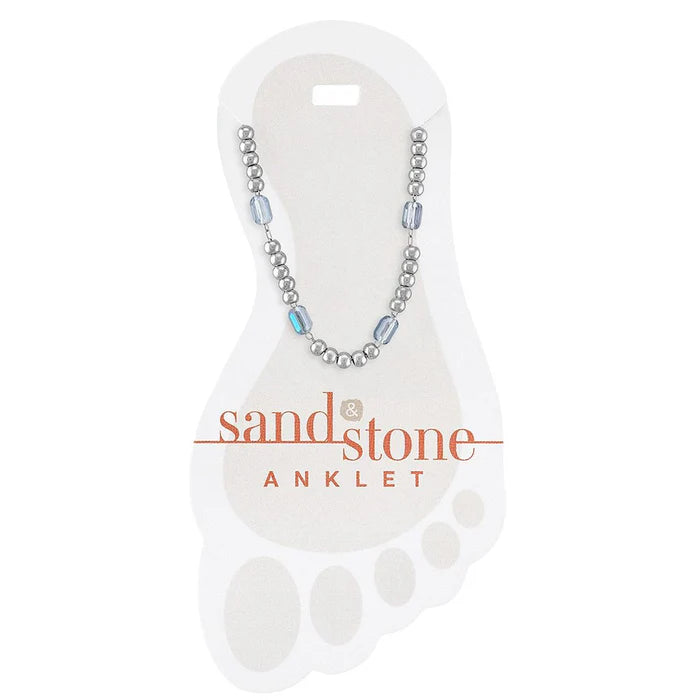 Silver Sand &amp; Stone Anklet