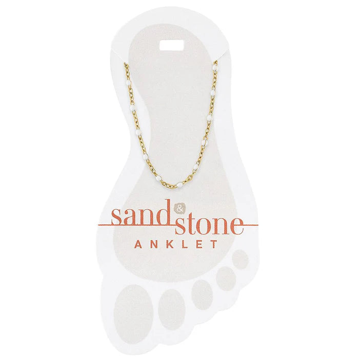 Gold Sand &amp; Stone Anklet