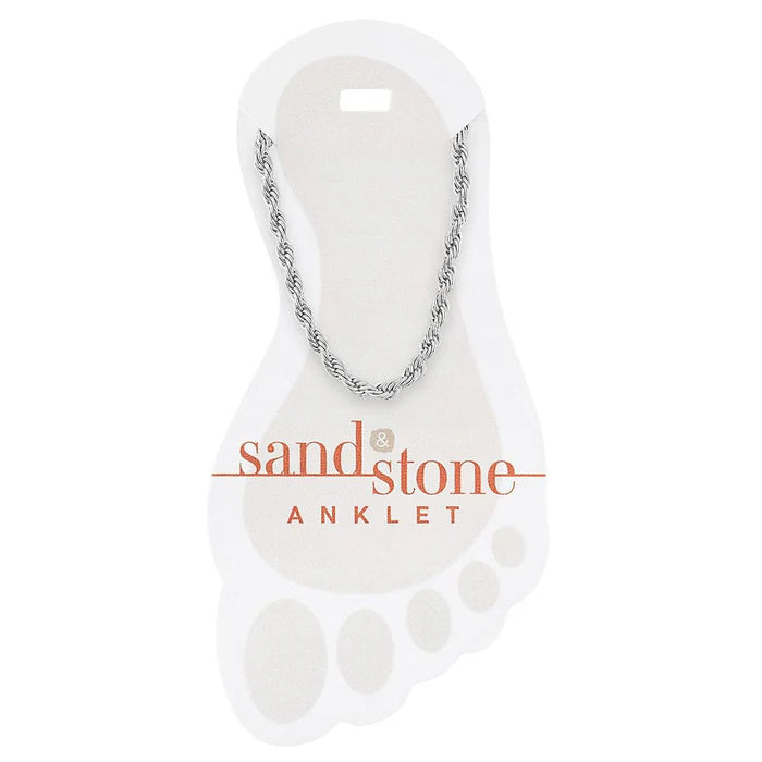 Silver Sand &amp; Stone Anklet