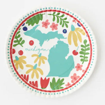 Michigan in Bloom Melamine "Paper" Plate