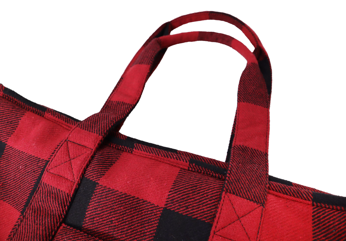 Buffalo Red &amp; Black Tote w/ Sherpa