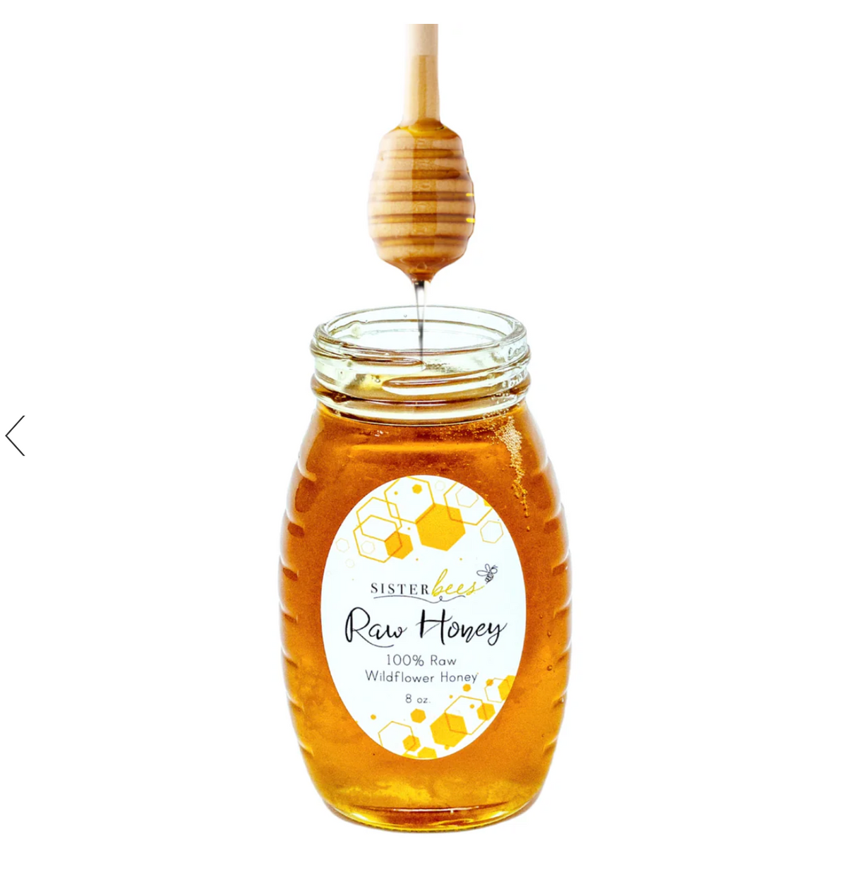 100% Raw Michigan Wildflower Honey 8 oz glass jar