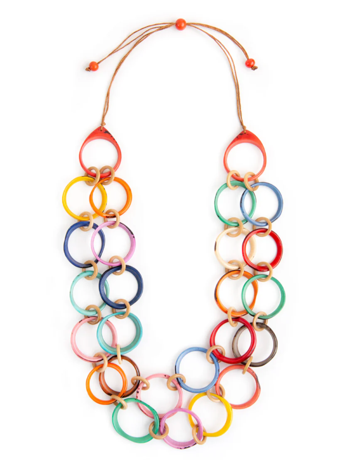 Tagua Long Ring of Life Necklace