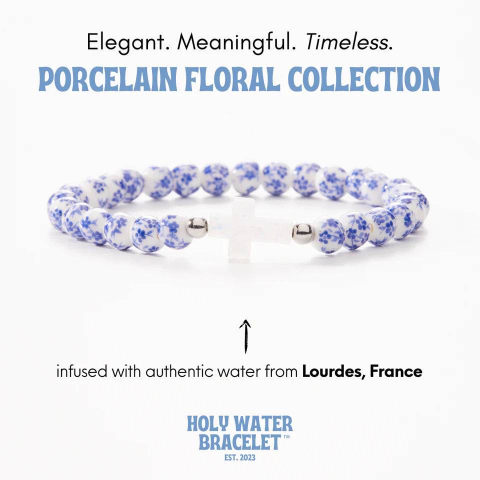 Porcelain Cross Holy Water Bracelet