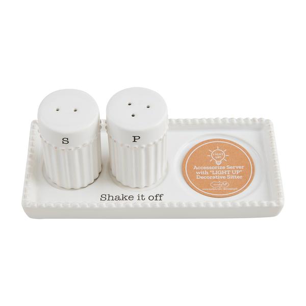 Mud Pie Salt &amp; Pepper Light-Up Holder