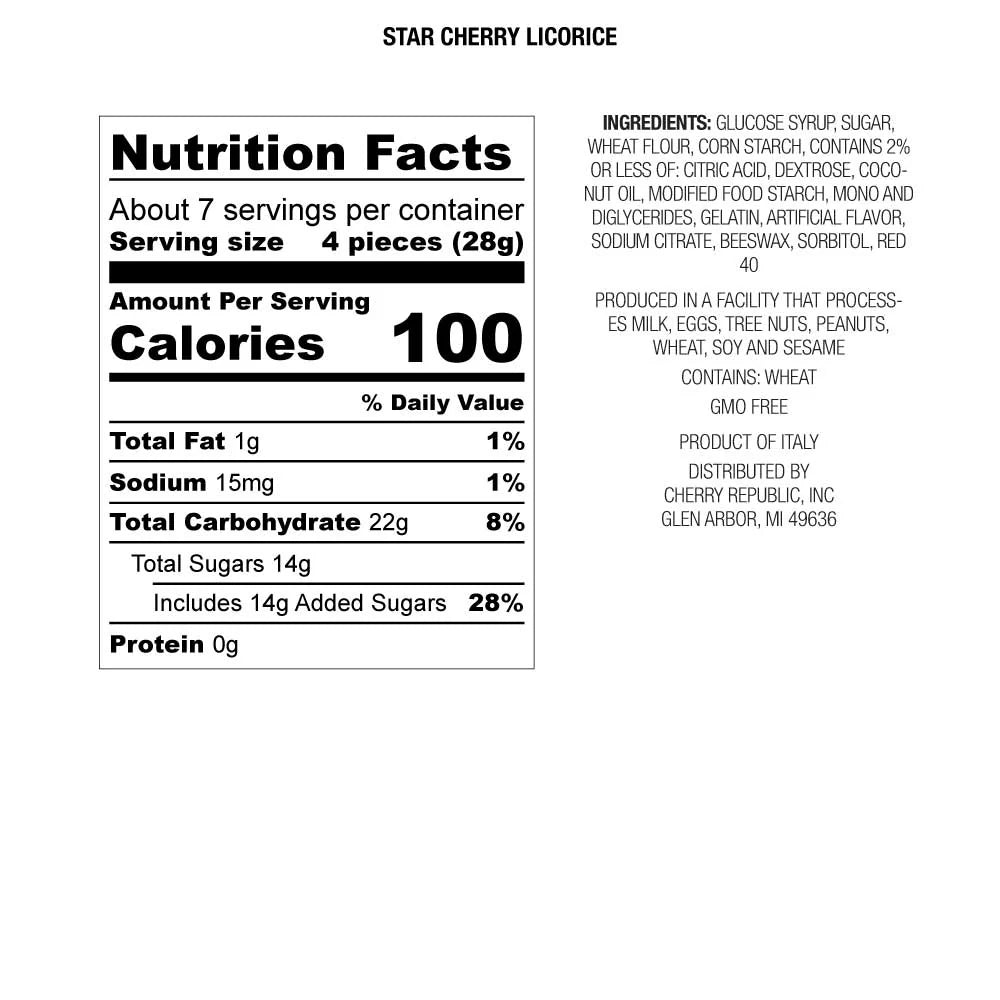 Star Licorice Cherry Bites 7oz