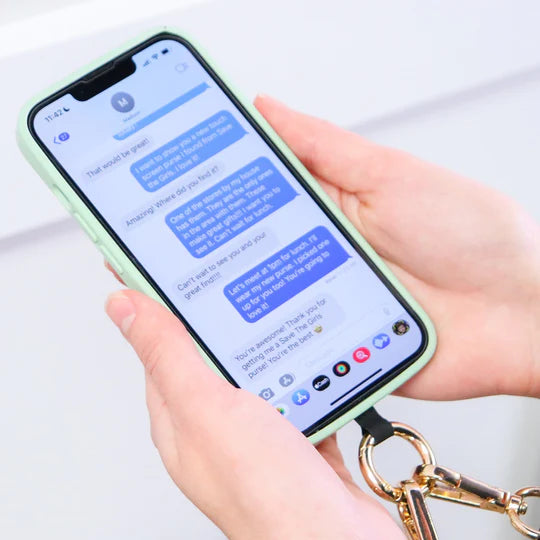 Save the Girls Clip &amp; Go Phone Crossbody Chain