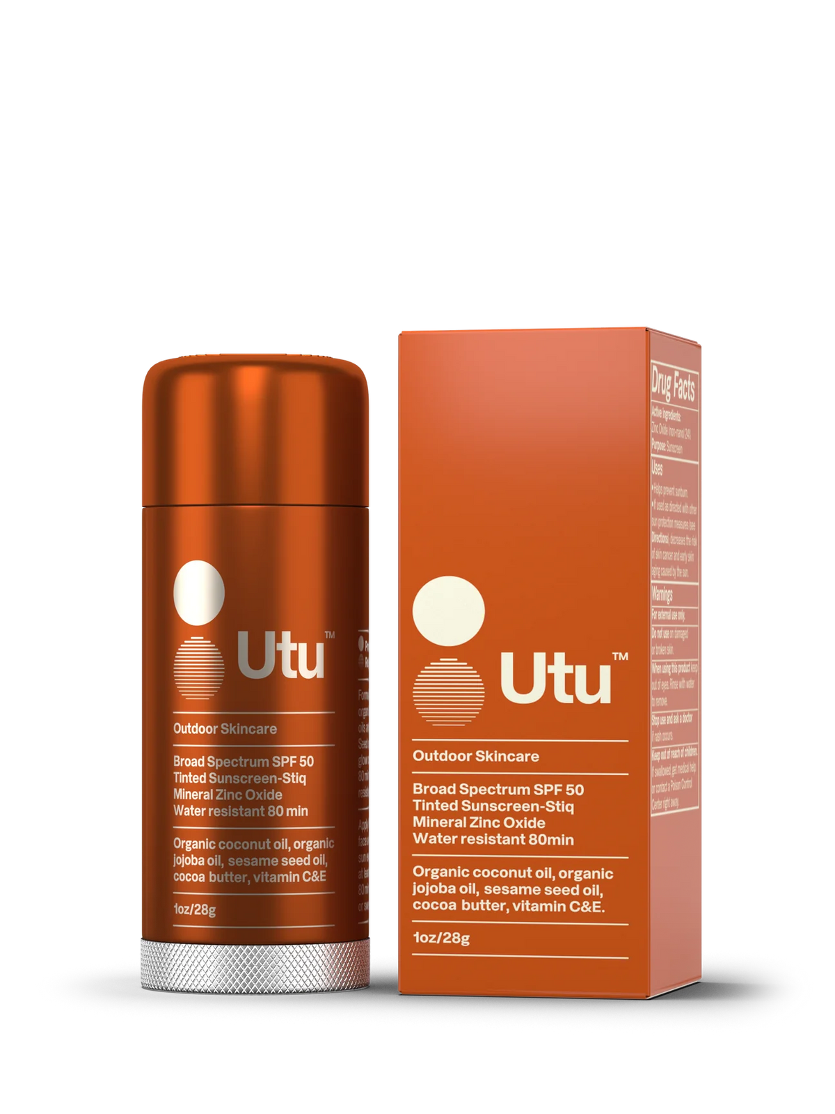 Utu Broad Spectrum SPF 50 Tinted Sunscreen Stiq