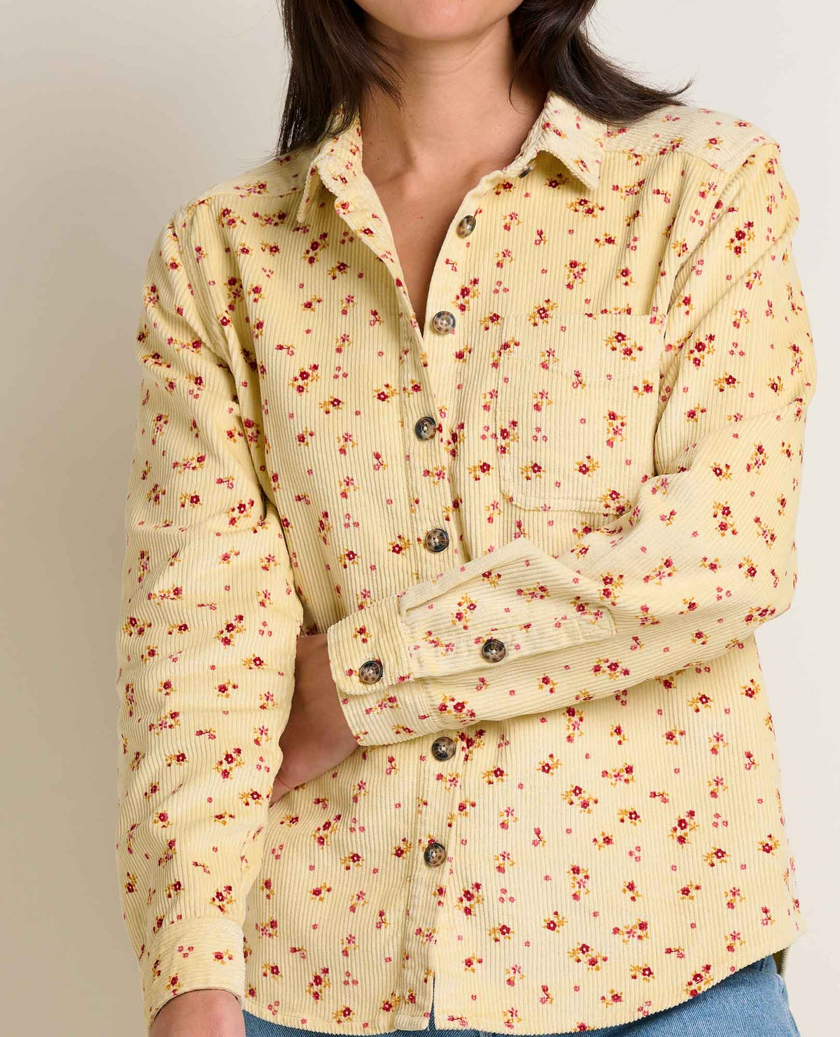Cascadia LS Shirt - Barley Floral Print