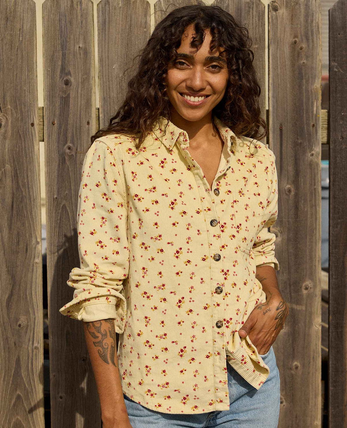 Cascadia LS Shirt - Barley Floral Print
